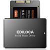 Ediloca ES106 - Hard disk interno 3D NAND TLC da 1 TB SSD SATA III da 2,5", lett
