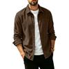 Generic Overshirt da uomo autunnale casual con colletto a maniche lunghe con | Felpe Per Gli Uomini Uk Camicie Adulto Mens Top Hawaiian T mens bianco t shirt uomo vacanza per gli uomini