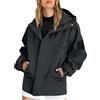 Generico Giacca antipioggia Donna trench Impermeabile Leggera Trekking Con Cappuccio Giubbotto Vento Running Curvy Raincoat Giubbino Antipioggia primaverile Giubbino Sportiva Waterproof Pioggia Windbreaker