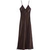SDIUAKBV Abito con Spalline Sottili Elegante Abito da Donna in Raso di Seta con Texture Sexy e Sottoveste Senza Schienale for Feste per L'Estate