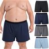 Hellomamma Boxer Uomo Taglie Forti: 100% Cotone Larghi con Bottoni Davanti | Fascia Elastica Morbida 3,5 CM Vita Alta Senza Etichetta Casa Sonno Uso Quotidiano Traspiranti XL-5XL Pacco da 4