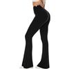 Sundwudu - Pantaloni da yoga, da donna, svasati, morbidi, leggings a vita alta, pantaloni alti e lunghi