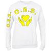 Vestin M-Italy Felpa Girocollo Donna - OSS con Mani con Colore Scritta Personalizzato - Super vestibilità Top qualità
