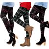 Libella Leggings Invernali Leggings Termici Skinny Pantaloni da Corsa Norvegese con Motivi Natalizi Teddy Interno in Pile Donne/Ragazze 4145 VA