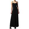 KBRPEY Vestito Maxi Lungo Donna Vestito Aderente Donna Nero Sexy Abito Senza Manica Scollo a U Vestito Elegante Donna Abito da Sera Casual Cerimonia Matrimonio