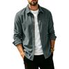 Generic Overshirt da uomo autunnale casual con colletto a maniche lunghe con | Felpe Per Gli Uomini Uk Camicie Adulto Mens Top Hawaiian T mens bianco t shirt uomo vacanza per gli uomini