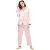 LilySilk - Pigiama Elegante a Maniche Lunghe in Seta, 16 Momme per Donna