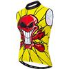 JPOJPO Maglia da ciclismo da uomo, senza maniche, traspirante, abbigliamento estivo, riflettente, ad asciugatura rapida, 3 tasche