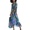 YOUKD Maxi Abito Bohémien Lungo Kaftano Estivo da Donna Copricostume da Spiaggia Vestaglia Ampia Kimono Taglia Unica
