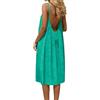 Generico Vestito Lungo Estivo Donna Abito con Schiena Scoperta Vestito da Mare Boho Chic Dresses Vestiti con Spalline Sottili Elegante Abiti Cerimonia Caftano Scollato Senza Maniche Taglie Forti Tinta Unita