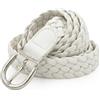 styleBREAKER Cintura da donna intrecciata sottile in ecopelle PU | 2,8 cm di larghezza, 110 cm di lunghezza totale (senza fibbia). Regolabile in modo continuo grazie alla struttura del