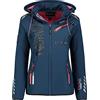 Geographical Norway GEO NORWAY REINE LADY - Giacca Softshell Impermeabile Da Donna - Giacca Calda Con Cappuccio All'aperto - Giacca Con Zip Resistente Invernale - Attività All'aperto Escursioni