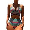 Peuignao Costume da Bagno Donna 2 Pezzi Set Bikini Halter Donna Vita Alta Mare Costume Piscina Donna Due Pezzi Costumi Mare Nuoto Donna Swimsuit Costumi da Bagno Piscina Costume Trikini Push Up Donna