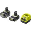 Ryobi Kit caricabatterie e 2 batterie di ricambio ryobi rc18120-242x 18v 4-2ah