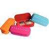 PIGNA Astuccio 2 zip silicone e poliestere 21x5xc9cm colori assortiti Monocromo Pigna 023310400