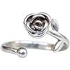 ReadJade Anello regolabile in argento 925 lucidato Goku/Foglia d'oliva/Rosa | Anello regolabile, gioielleria in argento, anello della fortuna, regalo per coppie, San Valentino, anello per uso quotidiano