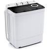 Giantex - Lavatrice portatile, compatta da 8 kg, combinata con scarico della pompa, doppia vasca, lavaggio da 5,4 kg e rotazione di 3,2 kg, lavatrici portatili per appartamenti, RV Dorm College