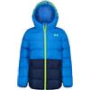 Under Armour Giacca Piumino Pronto Colourblock per Bambino con Tecnologia UA Storm - Invernale Calda e Leggera con Cappuccio, Tasche con Bottoni a Pressione, 6-14 Anni