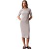 Calvin Klein HS 1x1 Refined Cotton Rib Midi D Lv047d217g Vestiti Donna
