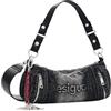 Desigual borsa a tracolla Half Logo Crossbody Bag Denim Dark Grey grigio