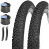MOHEGIA Set di 2 pneumatici per bici per bambini: confezione da 2 pneumatici pieghevoli da 40,6 x 5,6 cm, 20 x 2,125 cm, con coppia di camere d'aria da 16/20 pollici, valvola Schrader con leve per