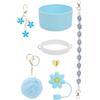 Generic Decorazioni per tazze, accessori per tazze Cinturino per bottiglia d'acqua | Portachiavi a forma di palla di peluche copertura in paglia per casa, viaggi, dormitorio, scuola, all'aperto