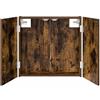 Hothingwell Armadietto di Freccette in legno invecchiato 56 x 12 x 53,5 cm con ante
