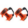 LIFKICH Scarpa Roller Skate Regolabile Ruote, PVC Arancia Luminosa | Portatile e Facile da Riporre, Rullo per Scarpe, Design Luminoso, Uso Esterno, Accessorio Sportivo