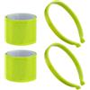 Generic Set da ciclismo con fasce riflettenti per pantaloni | Ausilio in acciaio per molle in PVC ad alta visibilità per esercizi all'aperto in bicicletta