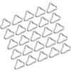SAFIGLE 48 Pezzi Triangolare Robusto in Acciaio per Tappeto Trampolino | Installazione Semplice, Assorbimento Urti, Adattamento, Resistente alle Intemperie, Argento