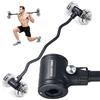 Pektiftn Convertitore per manubri, adattatore per bilanciere EZ Curl con capacità di 90,7 kg, barra convertitore da manubrio a bilanciere, barra regolabile per fitness domestico, adatta a manubri standard da 1