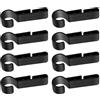 MAGICLULU 8 Pezzi Clip per Luce per Casco Nero in Plastica Antiscivolo | Fissaggio Saldo della Lampada Frontale, Leggero e Compatto, Accessorio per Cantiere Notturno