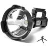 Xweptuy Faretto ricaricabile, IPX6, impermeabile, 4 modalità di illuminazione, torcia a lungo raggio con manico antiscivolo e treppiede per escursionismo, campeggio