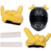 Fbinys Oggetti decorativi per casco da moto, divertente, gialla | Accessori per casco da sci per uomini, amanti della bicicletta, adolescenti, per andare in bicicletta e in bicicletta