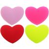 HOMOCONO 4 Pezzi Smorzatore da Tennis a Forma di Cuore in Silicone | Aderenza Sicura, Installazione Rapida, per Partite e Tornei, Fissaggio alla Base del Piatto Corde