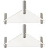 WRITWAA 2 Pezzi Supporto Triangolare in Acrilico, Stabile e Portatile | Acciaio Inossidabile, Design Elegante per Casa, Compatibile con Calcio, Basket e Baseball