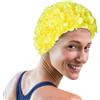 Generic Cuffia da bagno - Cuffia da bagno floreale 3D | Elastico Long Hair Cap | Copricapo da nuoto testurizzato a fiori alla moda, accessorio per piscina estensibile e confortevole per ragazze e adulti