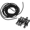 PLAFOPE Kit Occhiello di Fissaggio per Kayak e Barca, Elastico Nero | Acciaio Inox, Gomma e Plastico, Accessori con Ganci, Viti e Anelli, per Zaino e Carico Sul Tetto