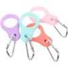 Gadpiparty 4 Pezzi Clip per Borraccia in Silicone con Moschettone, Leggero | Aggancio Sicuro, Accesso Rapido, Uso Versatile, con Clip Cintura e Gancio per Attività All'aperto