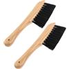 TOYANDONA 2 Pezzi Spazzola per Tavolo da Biliardo con Setole Morbide e Manico in Legno, Pulizia Efficiente del Panno da Gioco per Uso Domestico e Ambienti Club