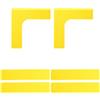 FRCOLOR Kit Marcatori Linee Campo da Tennis e Pickleball, Giallo TPR | Resistente AI Raggi Uv, Marcatura Precisa dei Confini, Facile da Installare e Rimuovere, per Allenamento All'aperto