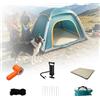 Generic Tenda da campeggio gonfiabile, per 2-3 persone, impermeabile, design pieghevole e leggero, con accessori, per interni ed esterni