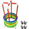 GENERIC Supporto Per Hula Hoop Su Ruote, In Pvc, Per Palestra, Carrello Espositivo Portatile Per Lezioni Di Educazione Fisica, 30 Cm (11,75) - Perfetto Per Scuole E Centri Fitness
