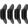 DEARMAMY 4 Pezzi Bocchino da Immersione in Silicone Nero | Protezione Labbra e Tenuta Sicura, e Immersione, Accessorio Subacqueo Flessibile