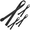 iplusmile 4 Pezzi Cinghie per Piedi per Vogatore, Sostituzione in Nylon Nero | Home Gym, Antiscivolo e Resistente All'usura, Adatte a Bicicletta e Leg Press