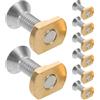 OFFSCH 8 Pezzi Kit di Montaggio M8 per Tavola Foil, Dadi in Ottone e Viti | Acciaio Inossidabile e Ottone, Rondelle Incluse, per Wing Foil Board e Track Hardware
