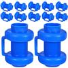 Sosoport 25 Pezzi Copertura di Ricambio per Pali Trampolino in Plastica Blu, Tappi Protettivi per Pali Rete, Accessori per Trampolino da Esterno per Sicurezza e Stabilità Migliorata