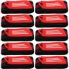 DEEPCRAFF 10 Pezzi Fasce per Gamba da Bici Regolabili Antiscivolo Rosse, | Gomma e Tessuto Elastico, Lunghezza Regolabile, per Campeggio e Ciclismo, Accessorio Pratico