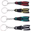 Rosvola Portachiavi con Pinna da Immersione, Design in Miniatura in | Silicone resistente, accessorio innovativo, facile da trasportare, adatto per borse