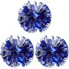 BESTonZON Blu Pompom da Cheerleader in Plastica Manico 3 Pezzi | Riutilizzabile, Superficie Liscia e Presa Comoda, per Competizioni Sportive e Supporto Universitario